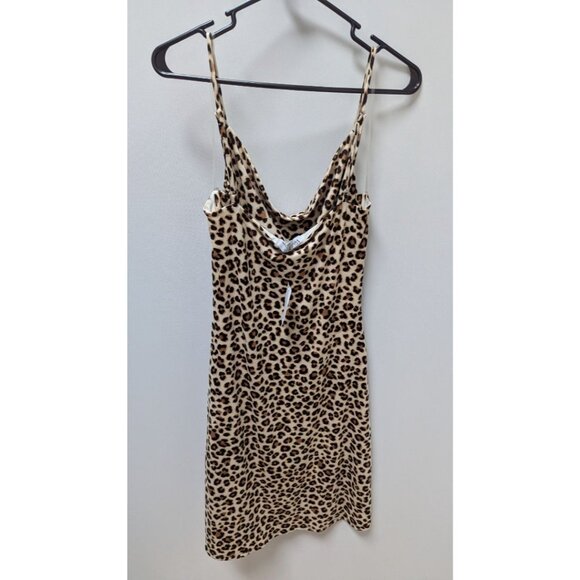 Velvet Torch Brown Leopard Snug Mini Dress - Picture 2 of 2